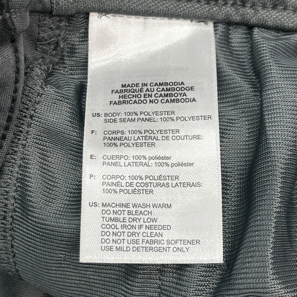 Adidas Track Pants Mens M ClimaLite Sweatpants Gray Zip Legs 3-Stripe Streetwear